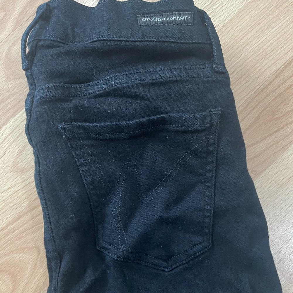 Citizens of Humanity Avedon Black Slick Skinny Leg (28)